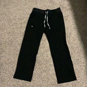 Figs small petite black Livingston scrub pants